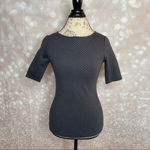 𝅺ANN Taylor Ponte Polka Dot Boatneck Top